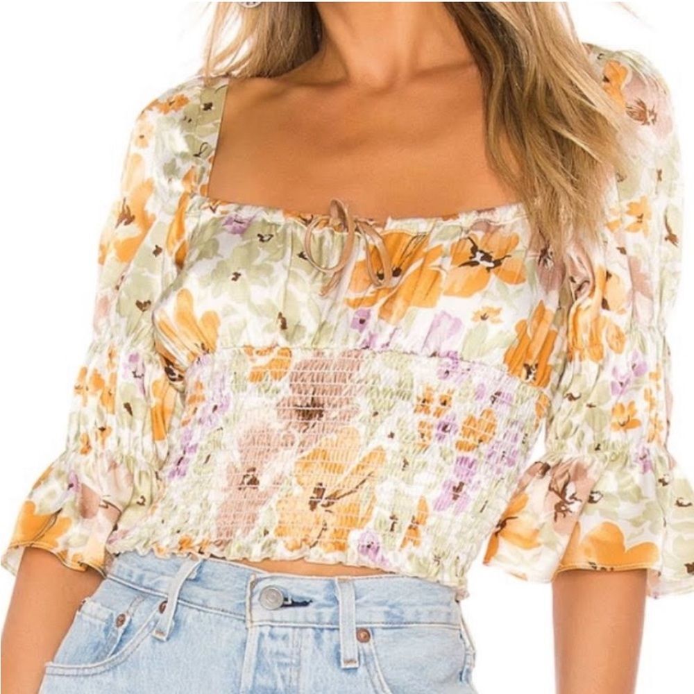 Revolve Amanda Top by Ellejay size XS Floral Boho